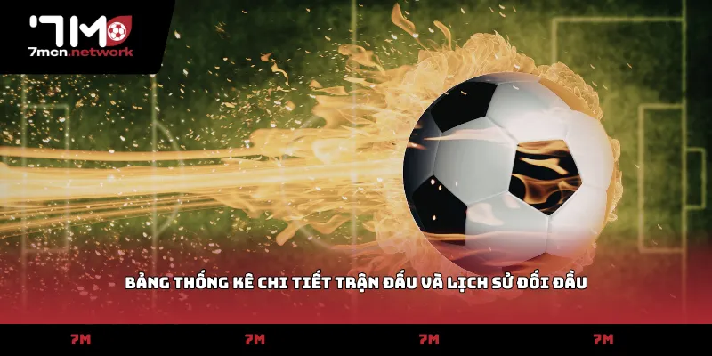 Bảng thống kê chi tiết trận đấu và lịch sử đối đầu