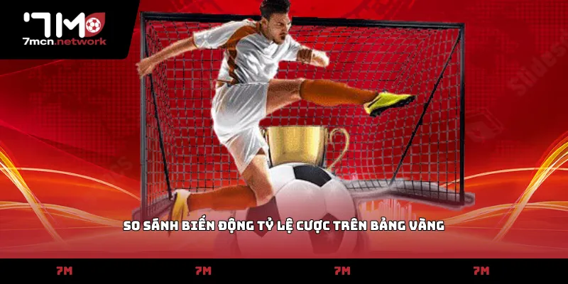 So sánh biến động tỷ lệ cược trên bảng vàng